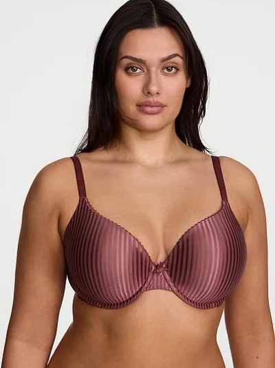 Victoria's Secret Body By Victoria Lightly Lined Full-coverage Bra In Burgundy