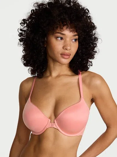 Victoria's Secret Body By Victoria Lightly Lined Lace Racerback Demi Bra In Pink