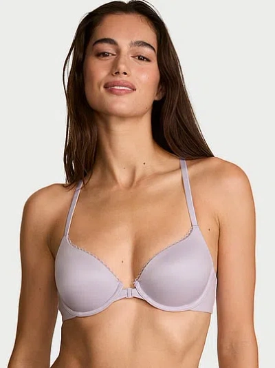 Victoria's Secret Body By Victoria Lightly Lined Lace Racerback Demi Bra In Purple