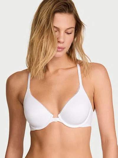 Victoria's Secret Body By Victoria Lightly Lined Lace Racerback Full-coverage Bra In White