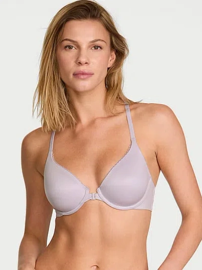 Victoria's Secret Body By Victoria Lightly Lined Lace Racerback Full-coverage Bra In Purple