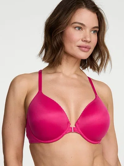 Victoria's Secret Body By Victoria Lightly Lined Lace Racerback Full-coverage Bra In Pink