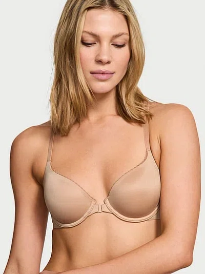 Victoria's Secret Body By Victoria Lightly Lined Racerback Demi Bra In Brown