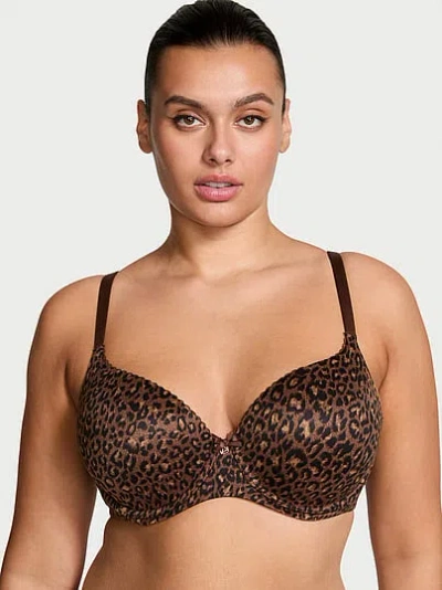 Victoria's Secret Body By Victoria Lightly Lined Smooth Demi Bra In Animal Print