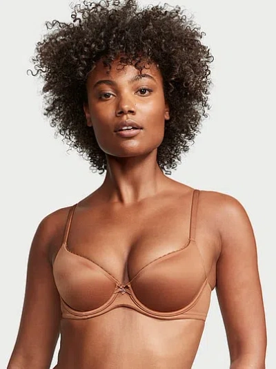 Victoria's Secret Body By Victoria Lightly Lined Smooth Demi Bra In Brown