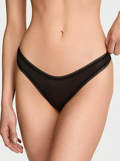 Victoria's Secret Body By Victoria Light-touch Mini Thong Panty In Black
