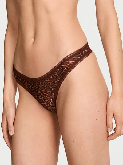 Victoria's Secret Body By Victoria Light-touch Mini Thong Panty In Brown