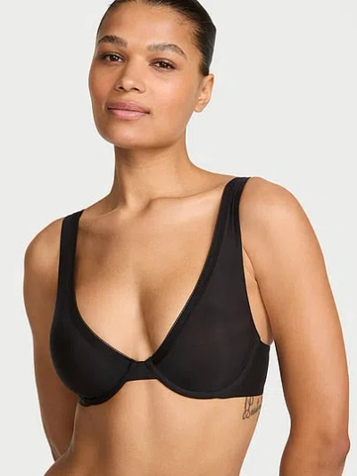 Victoria's Secret Body By Victoria Light-touch Unlined Plunge Bra In Black