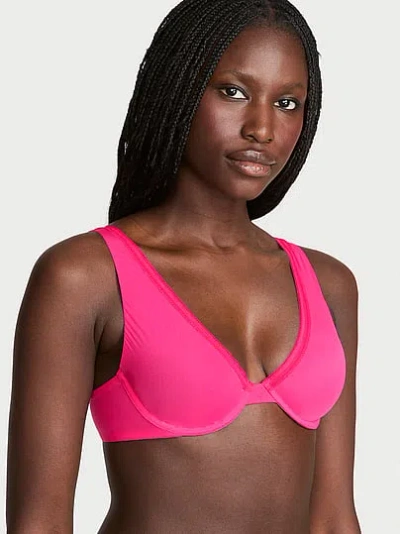 Victoria's Secret Body By Victoria Light-touch Unlined Plunge Bra In Pink