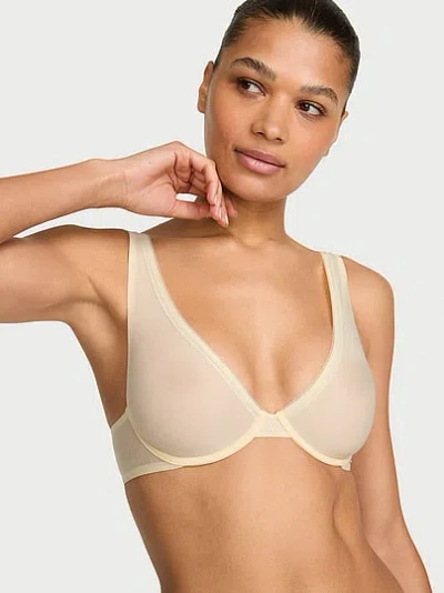 Victoria's Secret Body By Victoria Light-touch Unlined Plunge Bra In Pink