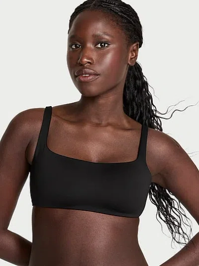 Victoria's Secret Body By Victoria Luxe Contour Scoop Lightly Lined Bra In Black