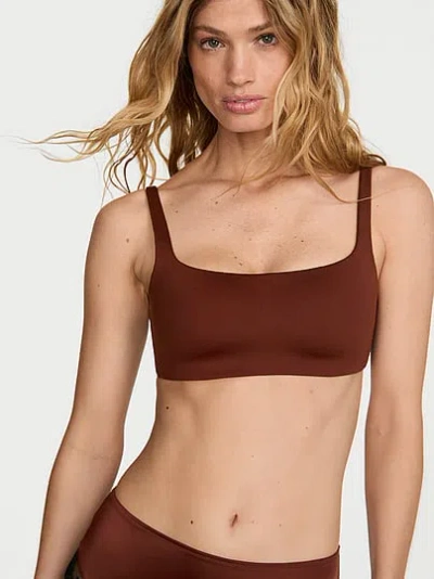Victoria's Secret Body By Victoria Luxe Contour Scoop Lightly Lined Bra In Brown