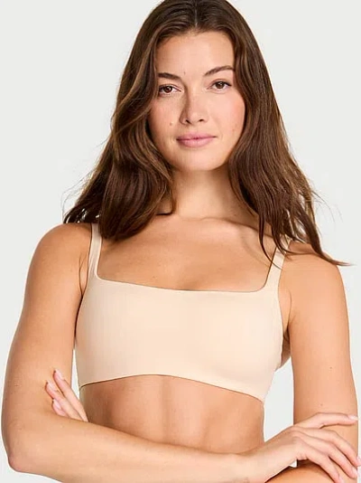 Victoria's Secret Body By Victoria Luxe Contour Scoop Lightly Lined Bra In Neutral