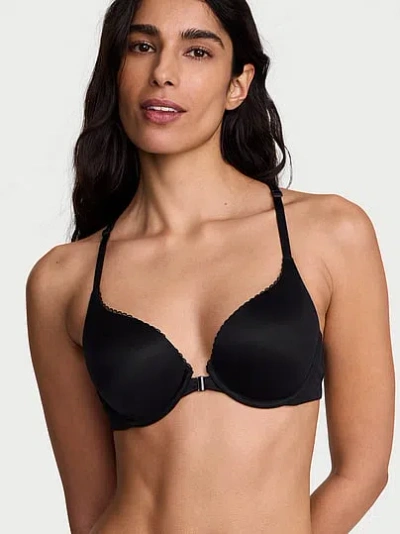 Victoria's Secret Body By Victoria Perfect Shape Lace Racerback Push-up Bra In Black