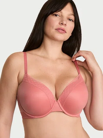 Victoria's Secret Body By Victoria Perfect Shape Lace-trim Push-up Bra In Pink