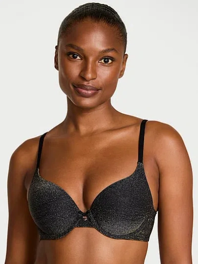 Victoria's Secret Body By Victoria Perfect Shape Shimmer Push-up Bra In Black