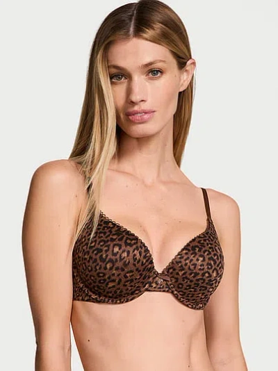 Victoria's Secret Body By Victoria Perfect Shape Smooth Push-up Bra In Animal Print