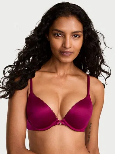 Victoria's Secret Body By Victoria Push-up Smooth Bra In Burgundy