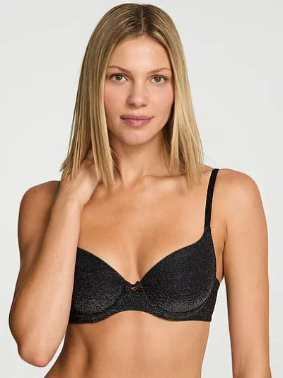 Victoria's Secret Body By Victoria Shimmer Lightly Lined Demi Bra In Black