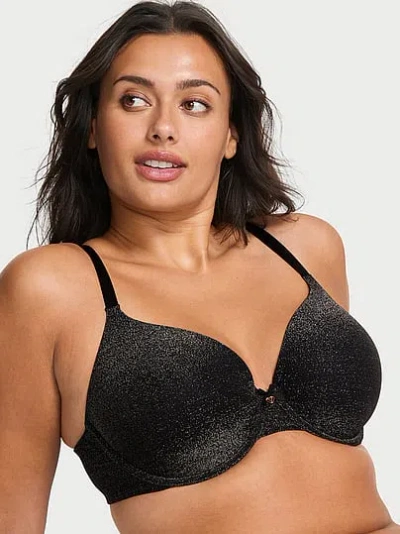 Victoria's Secret Body By Victoria Shimmer Lightly Lined Full-coverage Bra In Black