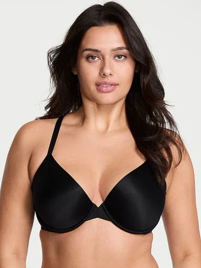 Victoria's Secret Body By Victoria Ultra Lightly Lined Front-close Demi Bra In Black