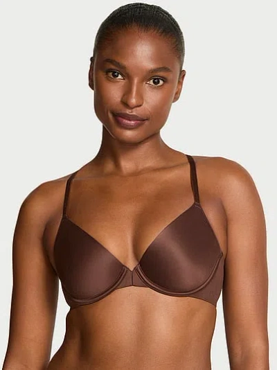 Victoria's Secret Body By Victoria Ultra Lightly Lined Front-close Demi Bra In Brown