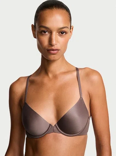 Victoria's Secret Body By Victoria Ultra Lightly Lined Front-close Demi Bra In Brown