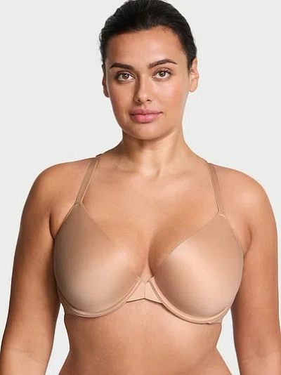 Victoria's Secret Body By Victoria Ultra Lightly Lined Front-close Demi Bra In Neutral