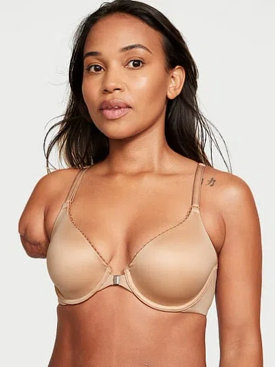 Victoria's Secret Body By Victoria Vs Adaptive Lightly Lined Front-close Full Coverage Bra In Neutral