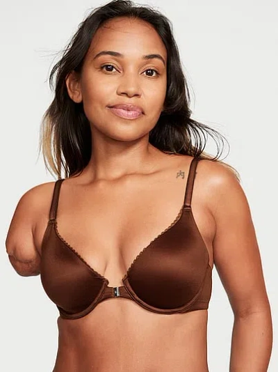 Victoria's Secret Body By Victoria Vs Adaptive Lightly Lined Front-close Full Coverage Bra In Brown