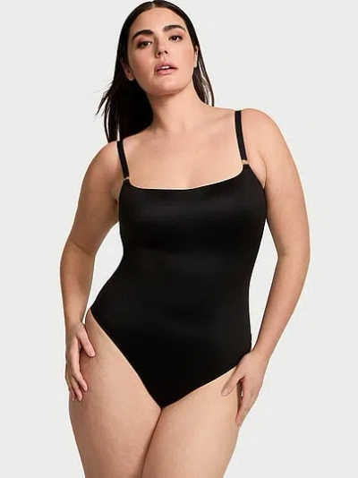 Victoria's Secret Bodywear By Victoria With Feathersoft™ Innovation Lightly Lined Bodysuit In Black