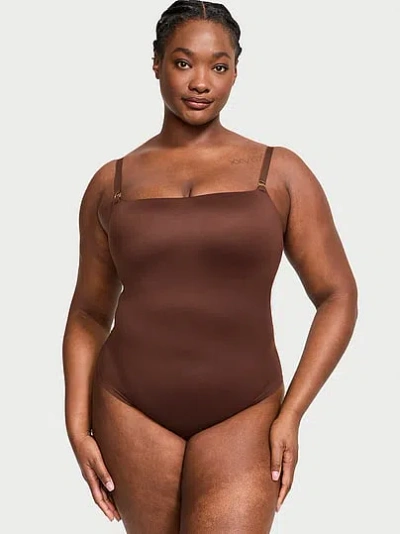 Victoria's Secret Bodywear By Victoria With Feathersoft™ Innovation Lightly Lined Bodysuit In Brown