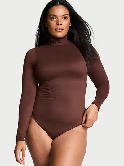 Victoria's Secret Bodywear By Victoria With Feathersoft™ Innovation Turtleneck Bodysuit In Brown