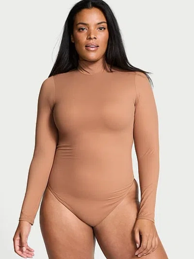 Victoria's Secret Bodywear By Victoria With Feathersoft™ Innovation Turtleneck Bodysuit In Brown