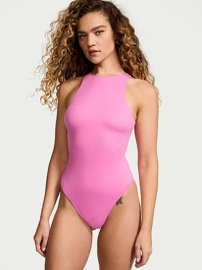 Victoria's Secret Bodywear By With Feathersoft™ Innovation Tank Bodysuit In Pink