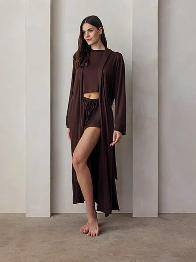 Victoria's Secret Bumpsuit The Cloud Robe In Brown