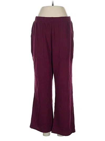 Pre-owned Victoria's Secret Casual Pants In Burgundy