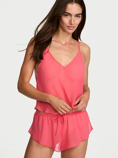 Victoria's Secret Chiffon Flutter Short In Pink