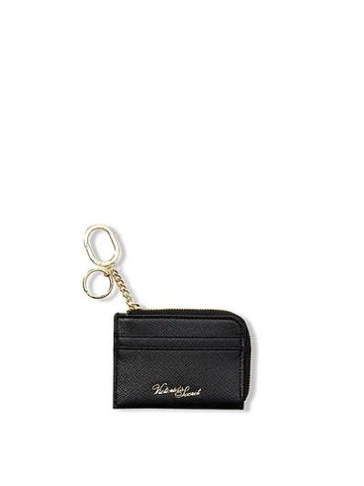 Victoria's Secret Classic Card Case Keychain In Black