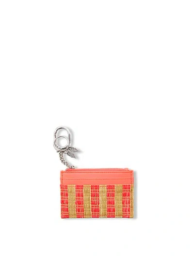 Victoria's Secret Classic Card Case Keychain In Orange