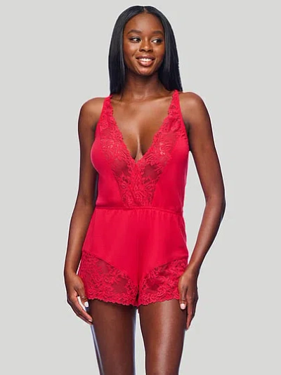 Victoria's Secret Cosabella Carmela Sleep Romper In Red
