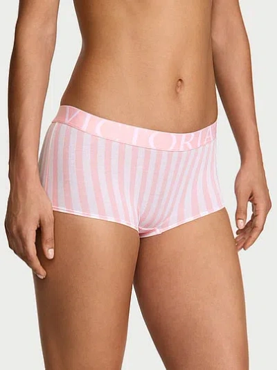 Victoria's Secret Cotton Exploded Logo Boyshort Panty In Multi