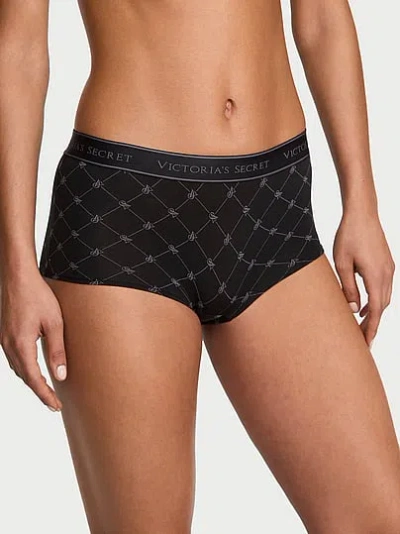 Victoria's Secret Cotton Logo Boyshort Panty In Print