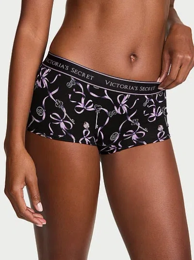 Victoria's Secret Cotton Logo Boyshort Panty In Print