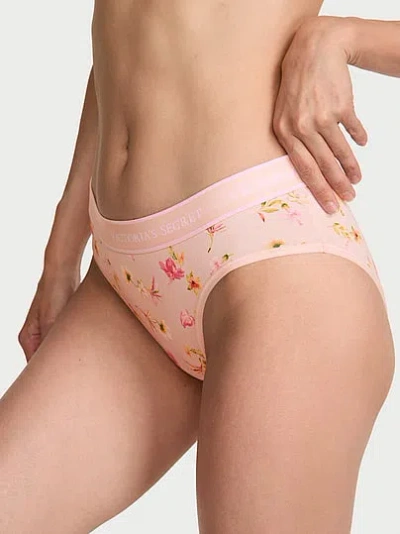 Victoria's Secret Cotton Logo Hiphugger Panty In Pink