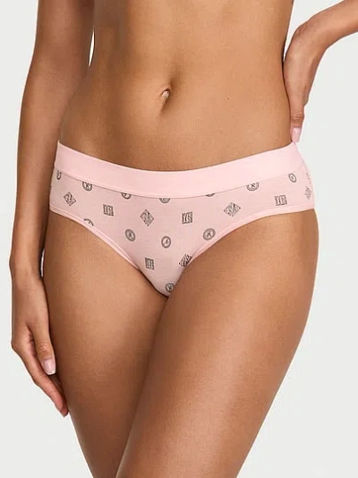 Victoria's Secret Cotton Logo Hiphugger Panty In Print