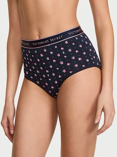 Victoria's Secret Cotton Logo Modern Brief Panty In Floral