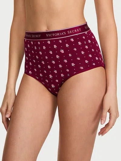 Victoria's Secret Cotton Logo Modern Brief Panty In Multi