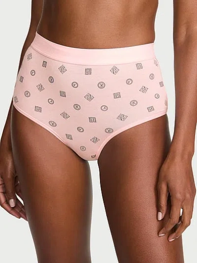 Victoria's Secret Cotton Logo Modern Brief Panty In Print