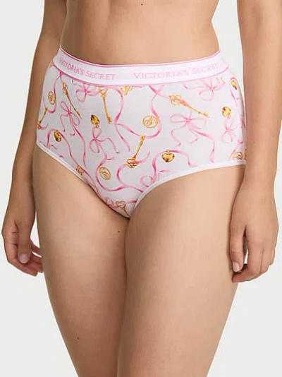 Victoria's Secret Cotton Logo Modern Brief Panty In Print